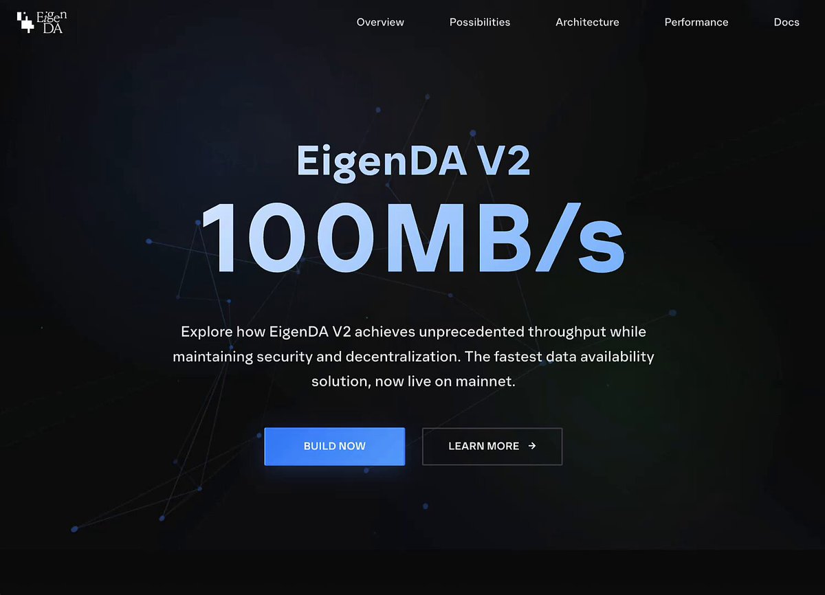 EigenDA Ethereum data availability